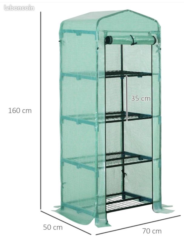 Serre de jardin 160x50x70 - Livraison gratuite en Europe ⭐⭐⭐ (image 2)