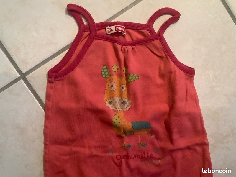 Lot fille été 18-24 mois robe jupe short t-shirt combicourt combinaison Dpam H&M Orchestra (image 8)