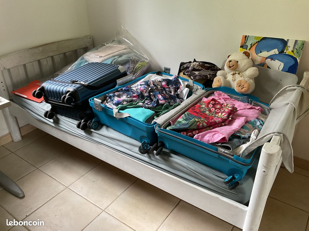 Lit une personne avec matelas (image 1)
