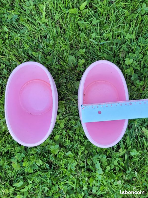 Cache pot blanc et rose (image 6)
