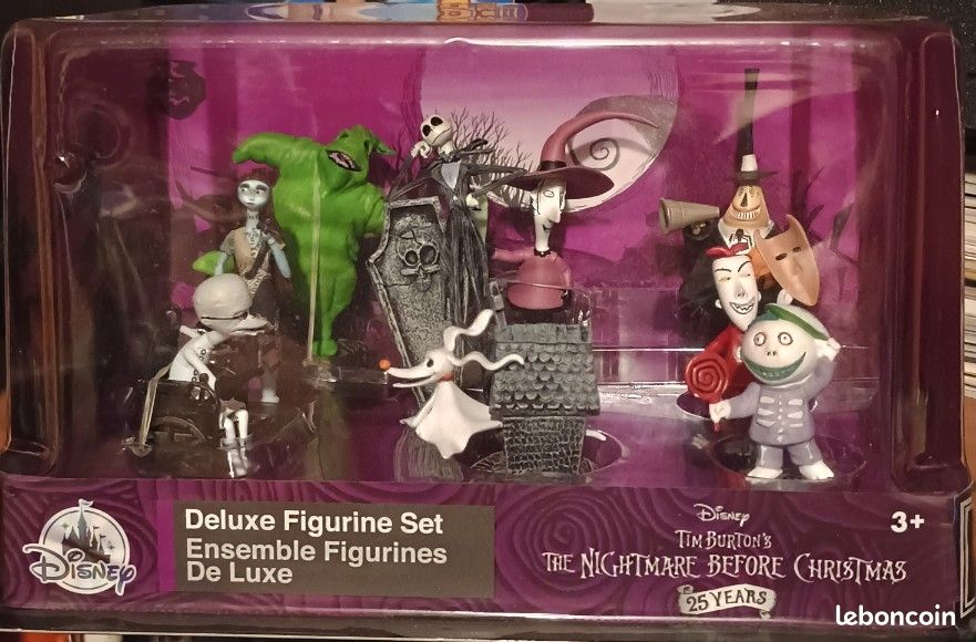 Coffret Collector Little People Fisher-Price L'Étrange Noël De Monsieur Jack - 4 Figurines Jack Skellington, Sally, Zero & Oogie Boogie