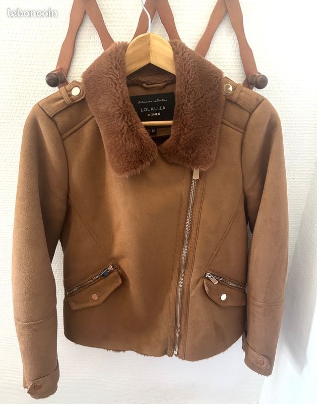 Blouson esprit perfecto en suédine jamais porté Vêtements