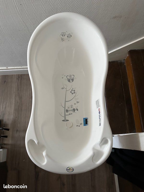 Baignoire bébé avec support et siège de bain (image 4)
