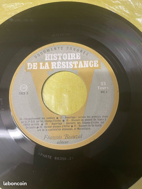 33 tours histoire de la résistance (image 3)