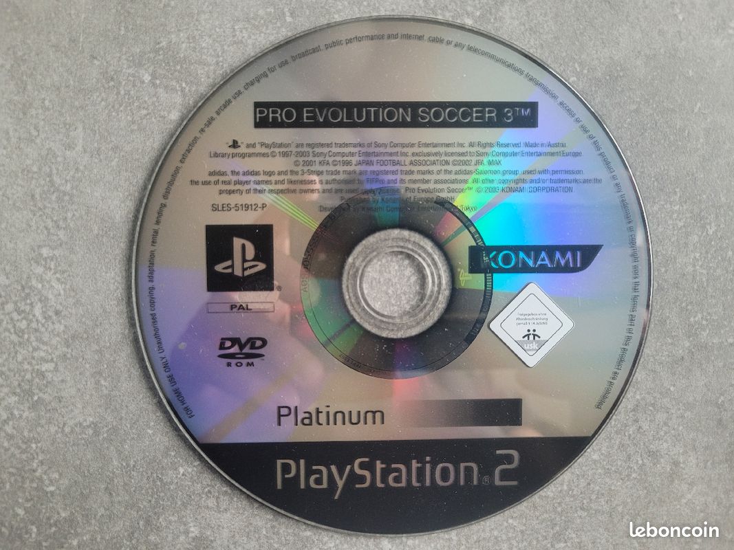 Jeu PS2 (Playstation 2) - PES 3 (Pro Evolution Soccer) (image 1)