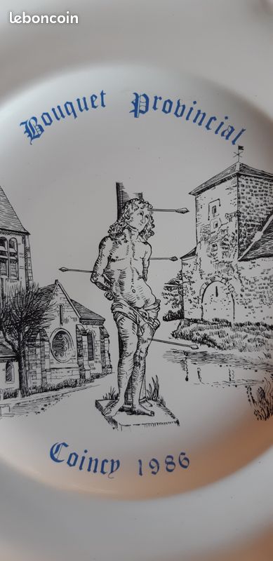 Assiette Commémorative – Tir à L'arc Chezy Sur Marne 1999 – Bouquet Provincial