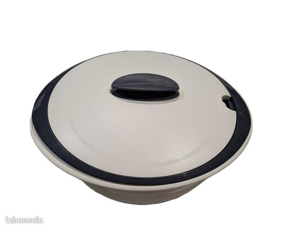 Tupperware Iso Duo Soupière/légumier Thermo Duo - 3,1 Litres - Beige Et Violet - France