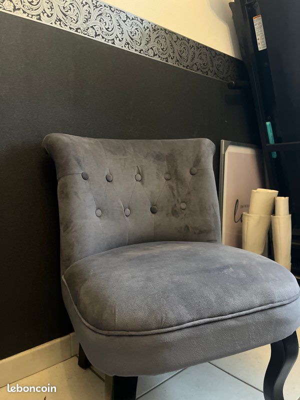 Fauteuil velours (image 2)