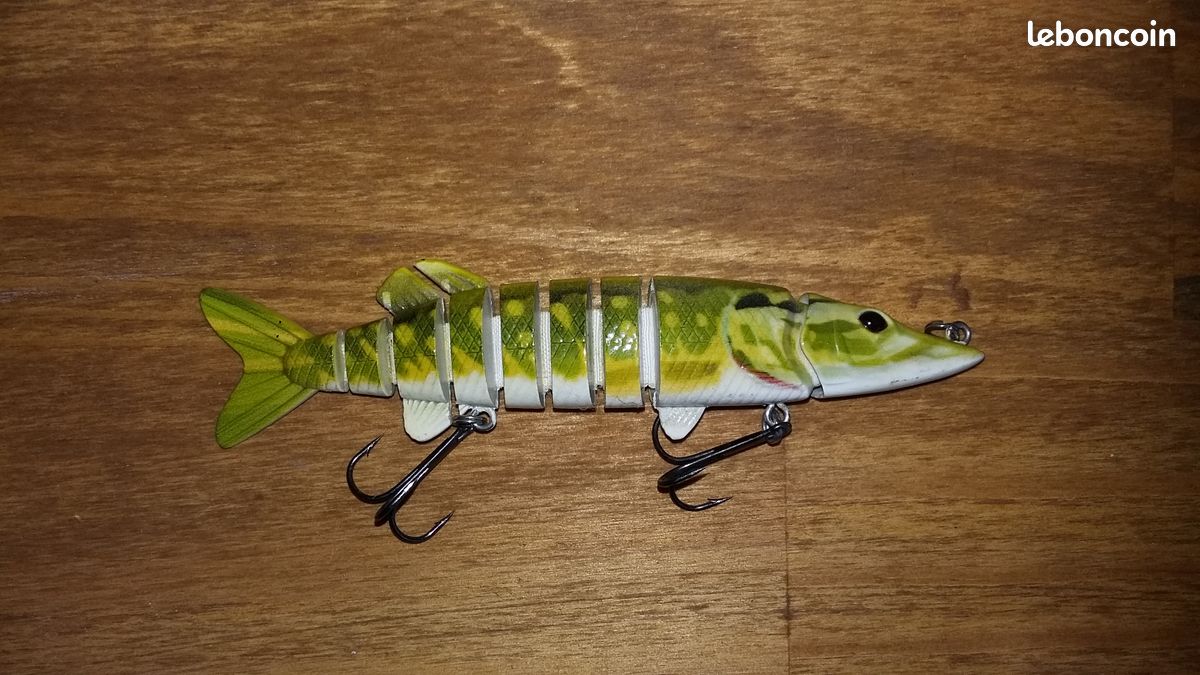 LEURRE PECHE AUX LEURRES BROCHET BIWAA SWIMSTRAP 145S DOS JAUNE BIWAA