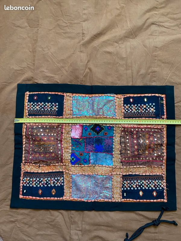 Tapisserie Murale Indienne Patchwork Artisanal (image 8)