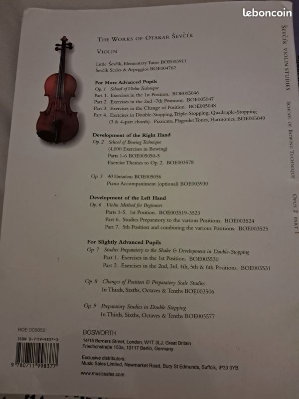 Opus 2 Part 5 - Partition Pour Violon - Œuvre Musicale Classique