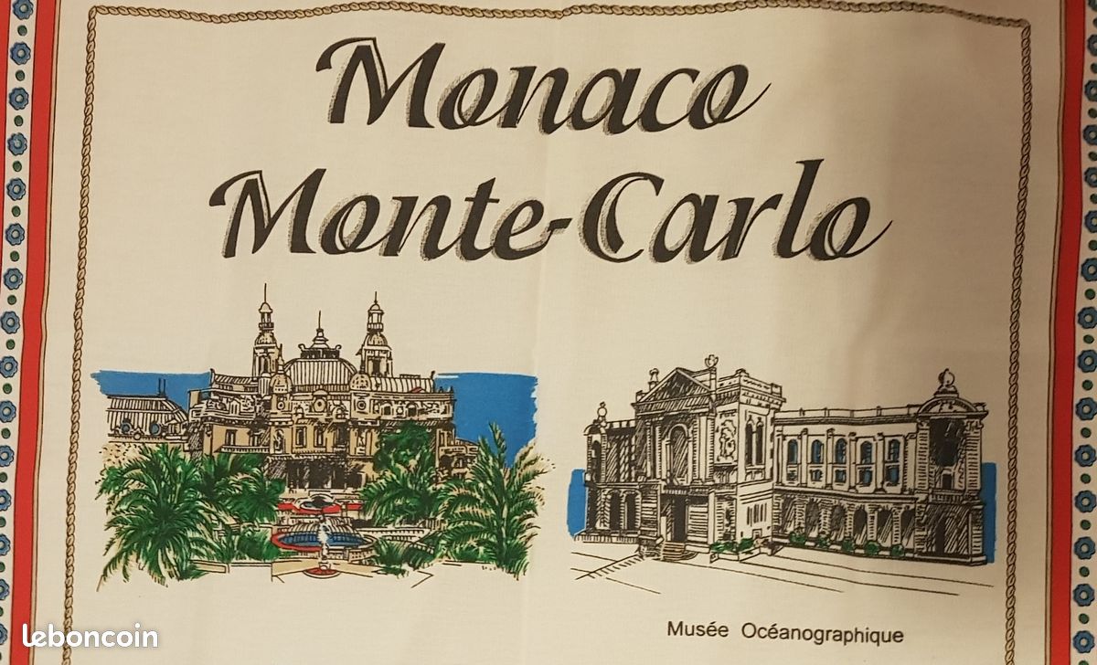 Torchon souvenir de Monaco (image 2)