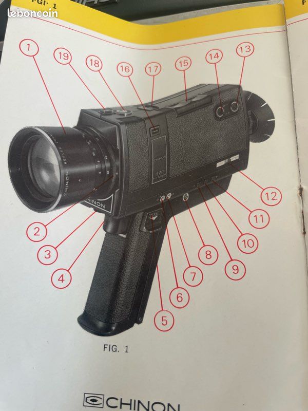 Camera super 8 Chinon 60 R XL / direct sound vintage - Photo, audio & vidéo