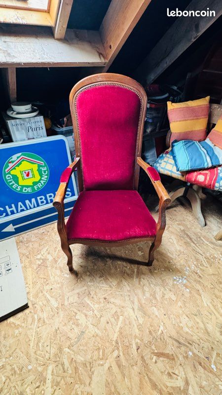 Fauteuil voltaire rouge (image 2)