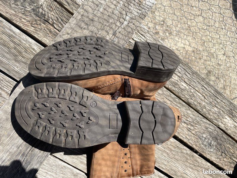 Bottes cuir marron André 37 (image 6)