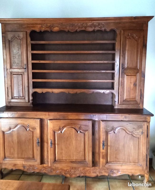 Jouet Ancien Enfant - Buffet Vaisselier En Acajou Miniature - Occasion