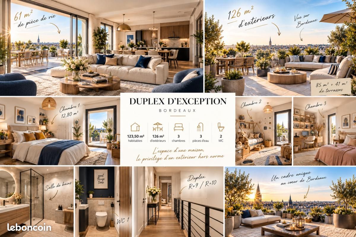 Appartement 4 pièces 124 m² · à Bordeaux · 124 m² · 1 195 250 €