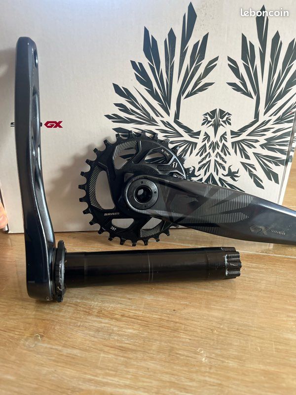 Pédalier VTT Sram GXP Carbone - Occasion, Pour VTT Ou Chemin, Matériau Carbone, Origine Taïwan