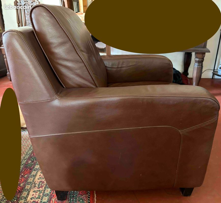 Fauteuil club cuir (image 2)