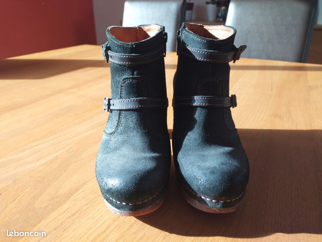 Chaussures The Art Compagny marron talon 9 cm (image 3)