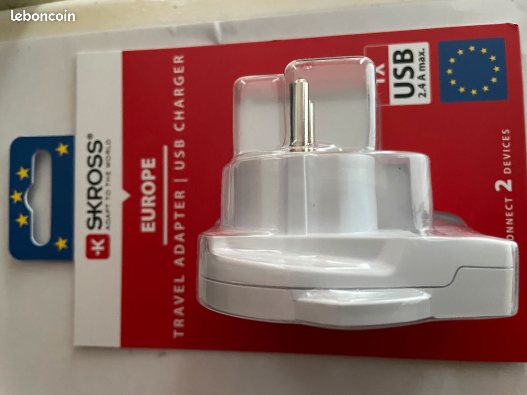 Adaptateur voyage universel SKROSS USB – Neuf (image 4)