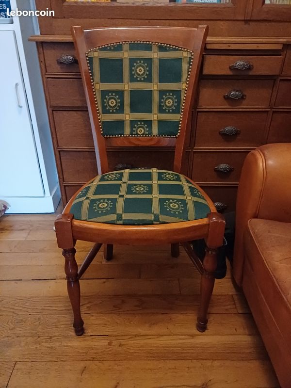 Chaise bois tissu (image 1)