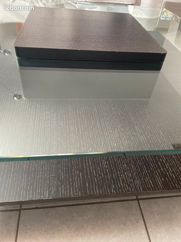 Table basse bois et verre (image 3)
