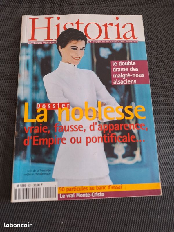 Historia n° 621 - La noblesse, vraie, fausse, d'apparence, d'Empire ou pontificale... (image 1)