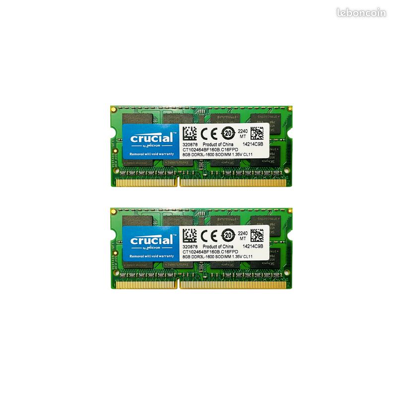 Crucial éoire RA DDR3 16 Go PC3-12800 800 Hz