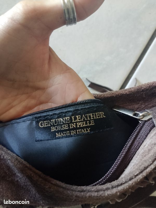 Sac à main cuir et daim véritable (genuine leather borse in pelle) (image 2)