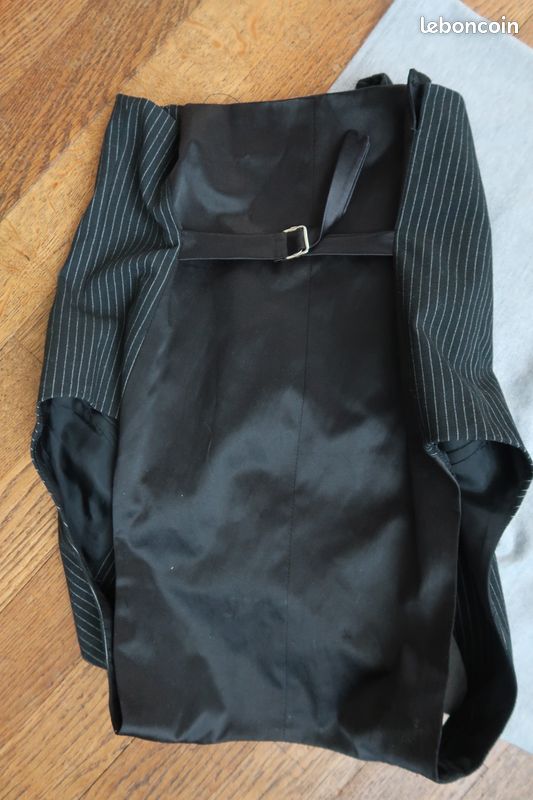 Lot 1 robe chasuble grise bretelles noires M & 1 gilet rayé noir taille 1 scarlet ROos (image 4)