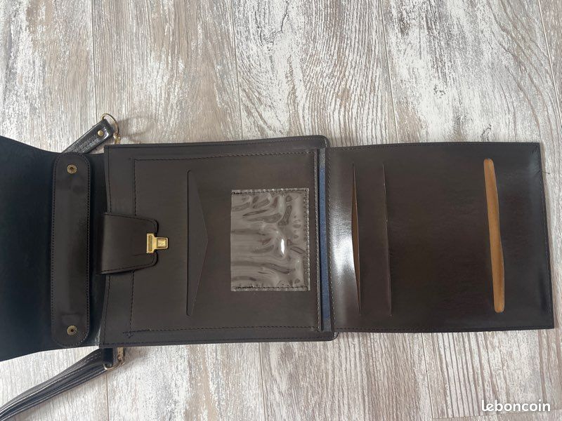 Sac pochette avec sangle vintage marron (image 4)