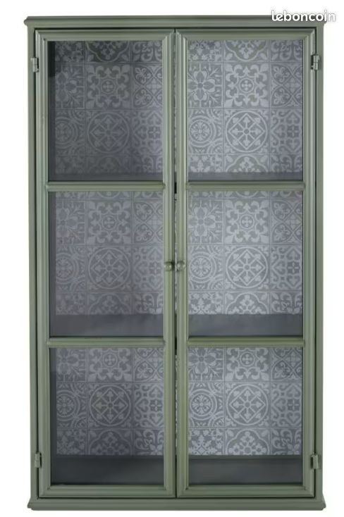 Vitrine métal vert clair neuve Maisons du Monde (image 1)