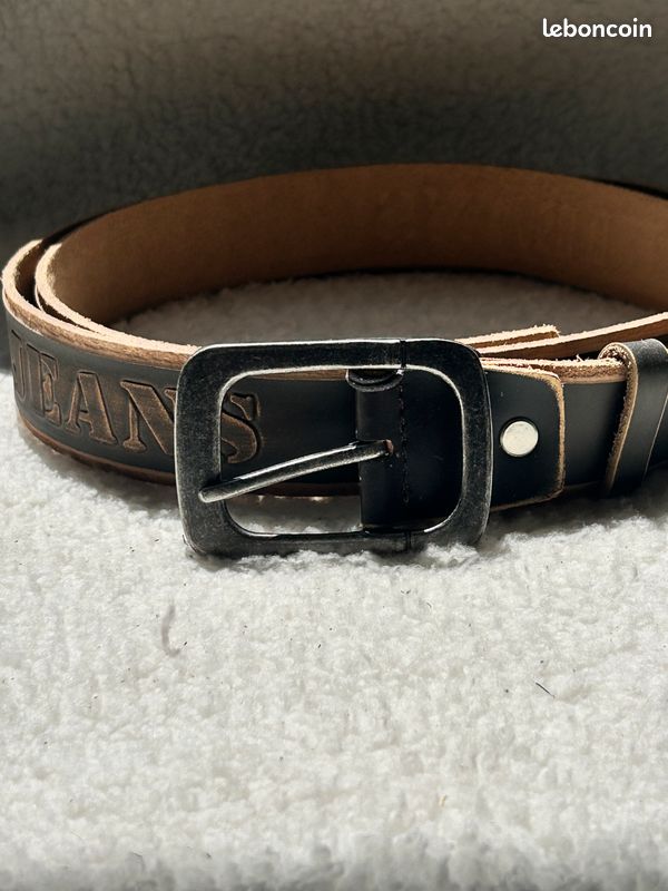 Ceinture en cuir jeans bordure taille 105 cm (image 2)
