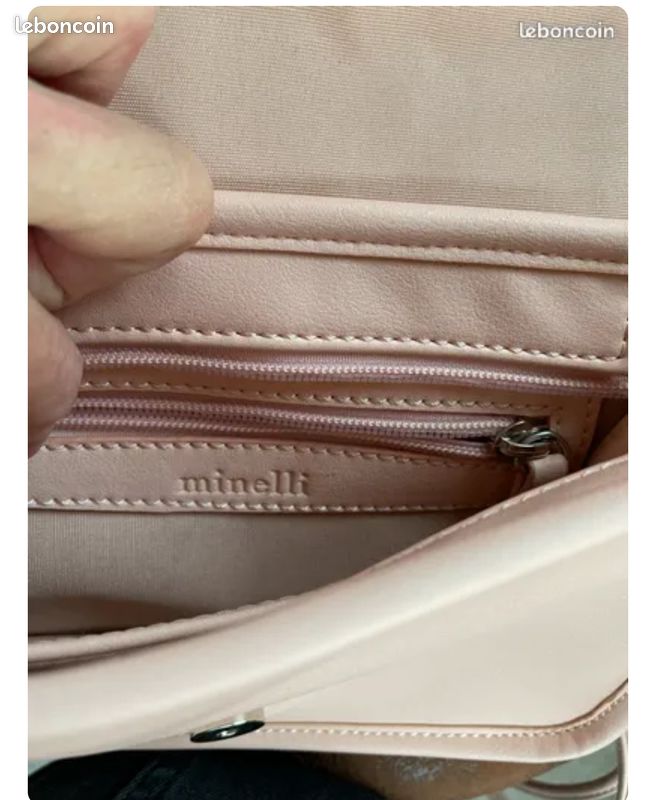 Sac rose minelli comme neuf (image 4)