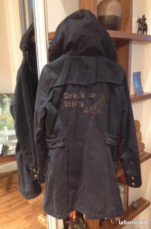 Parka noire "death or glory" - taille M (image 3)