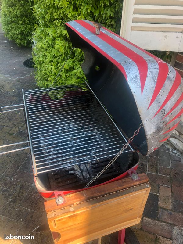 Torchon Ancien Grand Format Barbecue, 100% Coton, Motif Chevaux