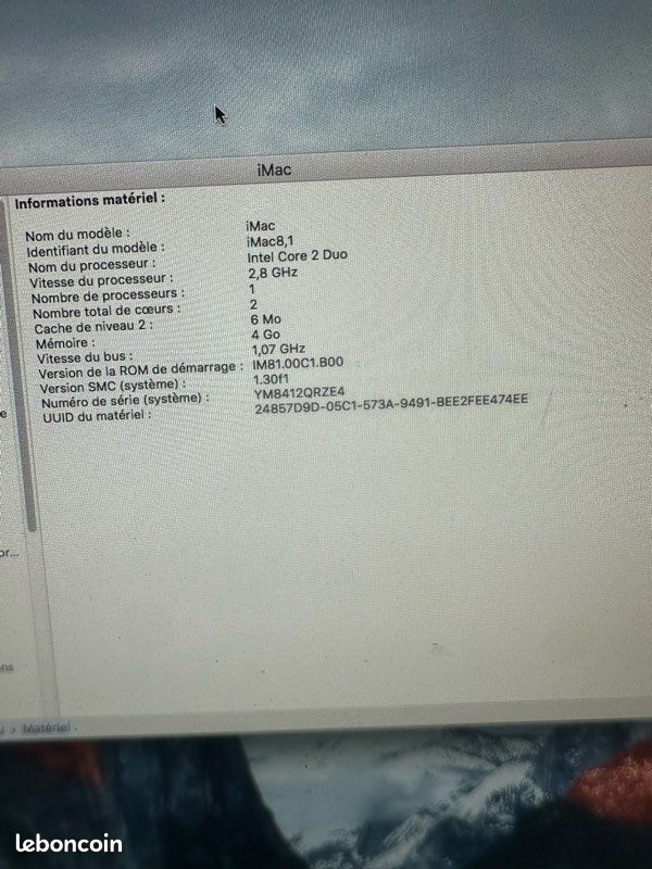 IMac Core 2 Duo 2.8 GHz 24 pouces (image 2)