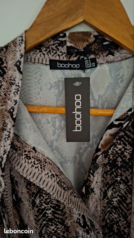 Robe Boohoo Taille 36 Neuve Avec étiquette - Style Pull Motif Géométrique