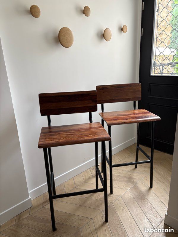 Lot de 2 chaises de bar Tikamoon (image 2)