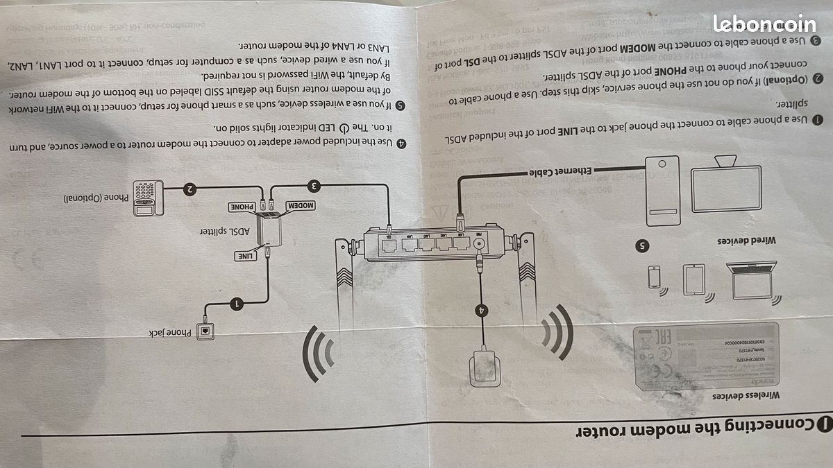 Modem/Routeur Tenda D301 V4.0 (image 3)