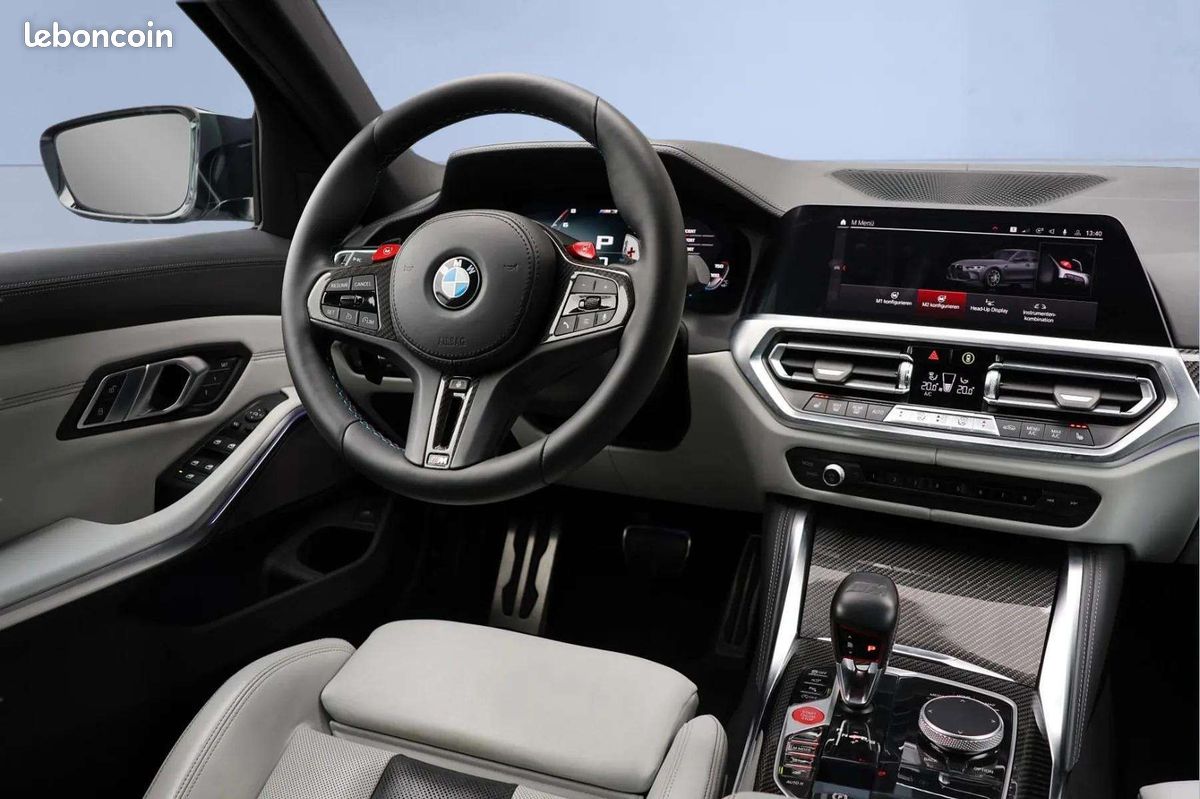 BMW M3 Competition 510 ch * Carbone Extérieur * Laserlight * Harman Kardon * HUD * Brooklyn Grey (image 14)