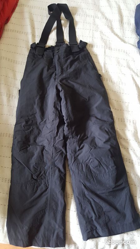 Pantalon de ski noir avec bretelles T8 ans mixte (image 1)