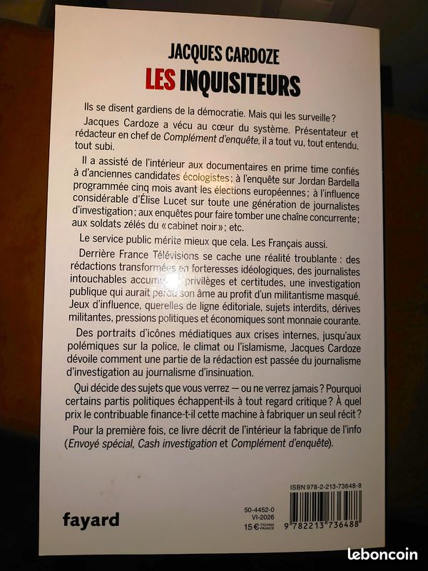 Les inquisiteurs jacques cardoze fayard 06/2026 (image 2)