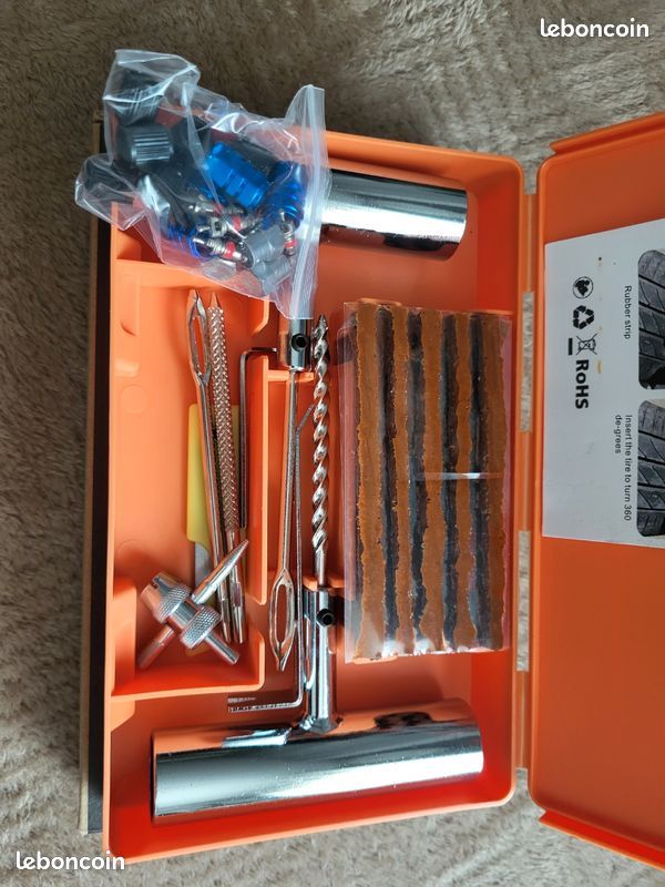 CYJJYZ 64 Pcs Kit Reparation Pneu Voiture, Kit de réparation de pneus de Voiture, Portables Kits de réparation de pneus, Outils de réparation de pneus Lourds, pour Voitures, camions, Motos, Tracteurs CYJJYZ 64 Pcs Kit Reparation Pneu Voiture, Kit de réparation de pneus de Voiture, Portables Kits de réparation de pneus, Outils de réparation de pneus Lourds, pour Voitures, camions, Motos, Tracteurs