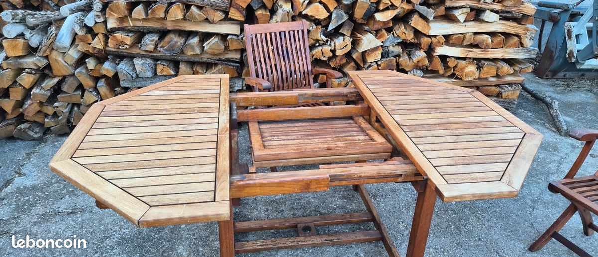 Table en teck + 6 chaises (image 4)