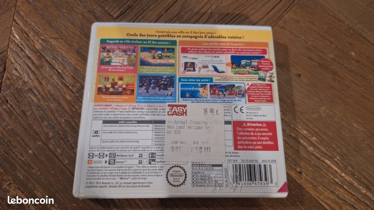 Jeu nintendo 3ds animal crossing new l'eau welcome amiboo (image 2)