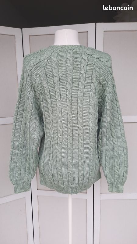Cardigan Tricoté Main Vert – Taille 0-6 Mois, Comme Neuf, Sans étiquettes, Royaume-Uni