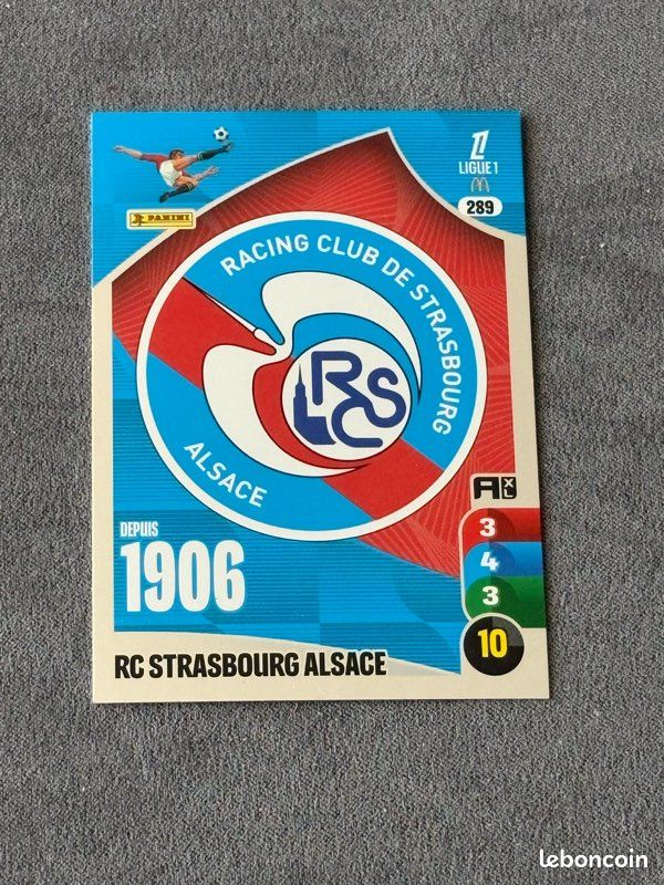 Lot 13 Cartes Panini RC Strasbourg Alsace Ligue 1 2023-2024 - Set Complet équipe