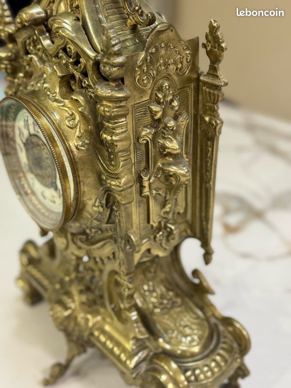 Pendule XIXe en bronze doré – Napoléon III (image 4)